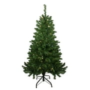 4 'arbre de Noël artificiel médium artificiel moyen pré-lit mixte - lumières LED claires chaudes
