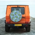 thumbnail image 6 of Susaid Crocodile Riding Skateboard Print Water Proof Spare Tire Cover Wheel Tire Dust-proof Cover Fit Trailer, RV, SUV and Many Vehicle-14 inch, 6 of 6