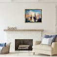 thumbnail image 3 of Stupell Industries Sailboats and Ocean Sunset Transportation Painting Gold Floater Framed Art Print Wall Art, 31 x 25, 3 of 10