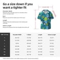 thumbnail image 5 of Susaid Shark And Leaves Print Men's Polo Shirts Button Down Short Sleeve Casual Summer Beach Vintage Shirts for Men-Large, 5 of 5