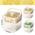 thumbnail image 3 of Ice Cube Tray 6.7*6.7*7.1In Ice Storage W/ Two Small Trays & for Home Bar Small Ice Bucket with Lid for Freezer Portable Refrigerator Ice Holder Containers for Outdoor, 3 of 9