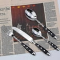 thumbnail image 3 of Classic Elegant Resin Rivets Handle Style Stainless Steel Western Cutlery 4 In 1 Set Delicate Utensils Dinnerware For Home, 3 of 5