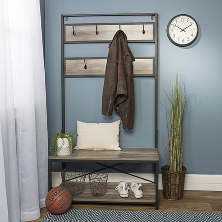 Manor Park 72" Industrial Style Metal and Wood Storage ...