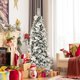thumbnail image 2 of Costway 210cm Árbol de Navidad Artificial Nevado Fino con 627 Bayas Blancas y Estrellas de Navidad Base de Metal Plegable, 2 of 7