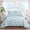 Blue White, variant on Smuge 3 Pcs Ocean Quilts Queen/Full Size Conch Seashell Starfish Bedding Set,Soft Microfiber Bedspreads Coverlet, 1 Quilt & 2 Pillow Shams (Cyan)