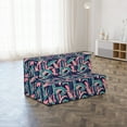 thumbnail image 2 of Tropical Foldable Mattress, Hawaiian Banana Leaves, 74.8" x 39.4", Dark Lavender Pale Pink, by Ambesonne, 2 of 4