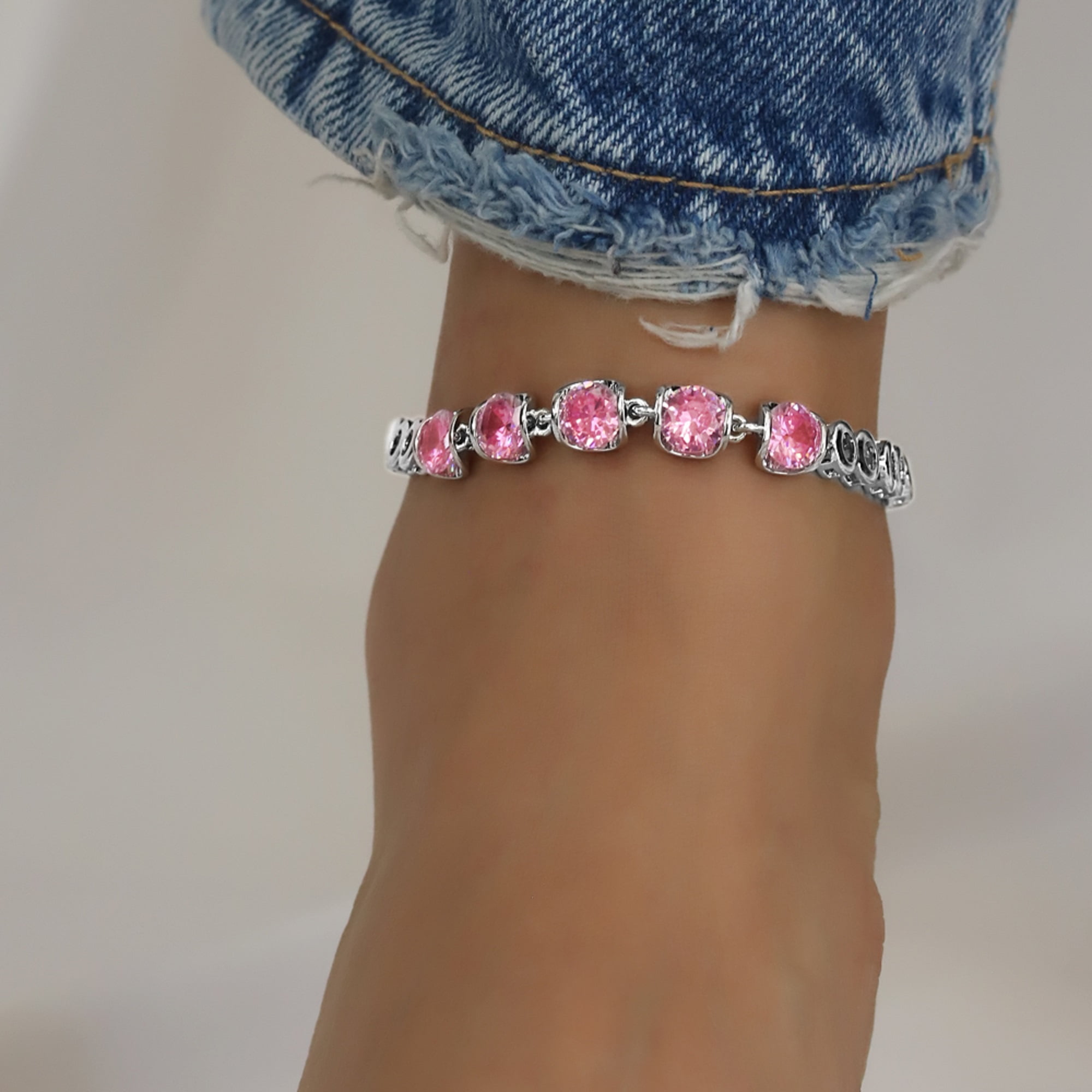 Kaash Customs Fine Silver Plated Anklet Bracelet for Adult Women, in Brass Metal