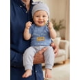 thumbnail image 3 of BemeyourBBs Newborn Baby Boys Hospital Coming Home Outfit 3Pcs Baby Boy Clothes Just Moved Out Of My Mom's Place Got My Own Crib Letters Print Short Sleeve Romper with Pants Set Hat, 3 of 9