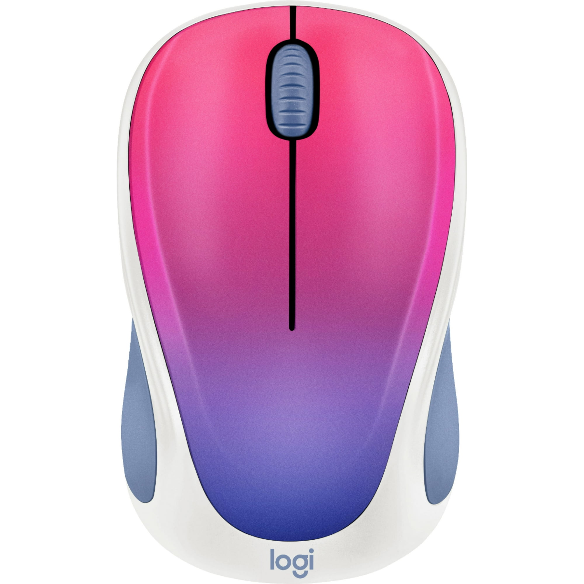 Restored Logitech M317 Design Collection Wireless Optical Mouse - Blue Blush (Refurbished)