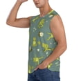 thumbnail image 3 of Lsque Cute Yoga Frogs Print Men's Cotton Blend Sleeveless Muscle Shirts (S-3XL)- Moisture Wicking, Odor Protection, UPF 30+,Small, 3 of 8