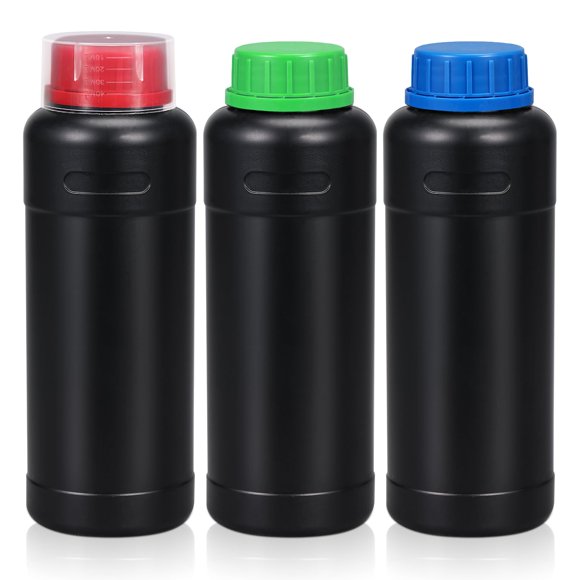 Botellas de almacenamiento de productos químicos ASEVAT 500 ml HDPE (3 piezas)