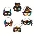 thumbnail image 4 of 3uds. Máscara para rascar DIY, 24 Uds., sabor a fiesta, máscara de cosplay para fiesta de Halloween (estilo remolque), 4 of 4