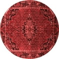 thumbnail image 1 of Ahgly Company Indoor Round Medallion Red Traditional Area Rugs, 8' Round, 1 of 4
