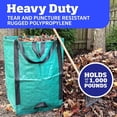thumbnail image 2 of Heavy Duty Home and Yard Bags 48-Gallon Reusable Self-Standing Lawn and Leaf Bags Garbage Can with Reinforced Handles, Green, 2 of 6