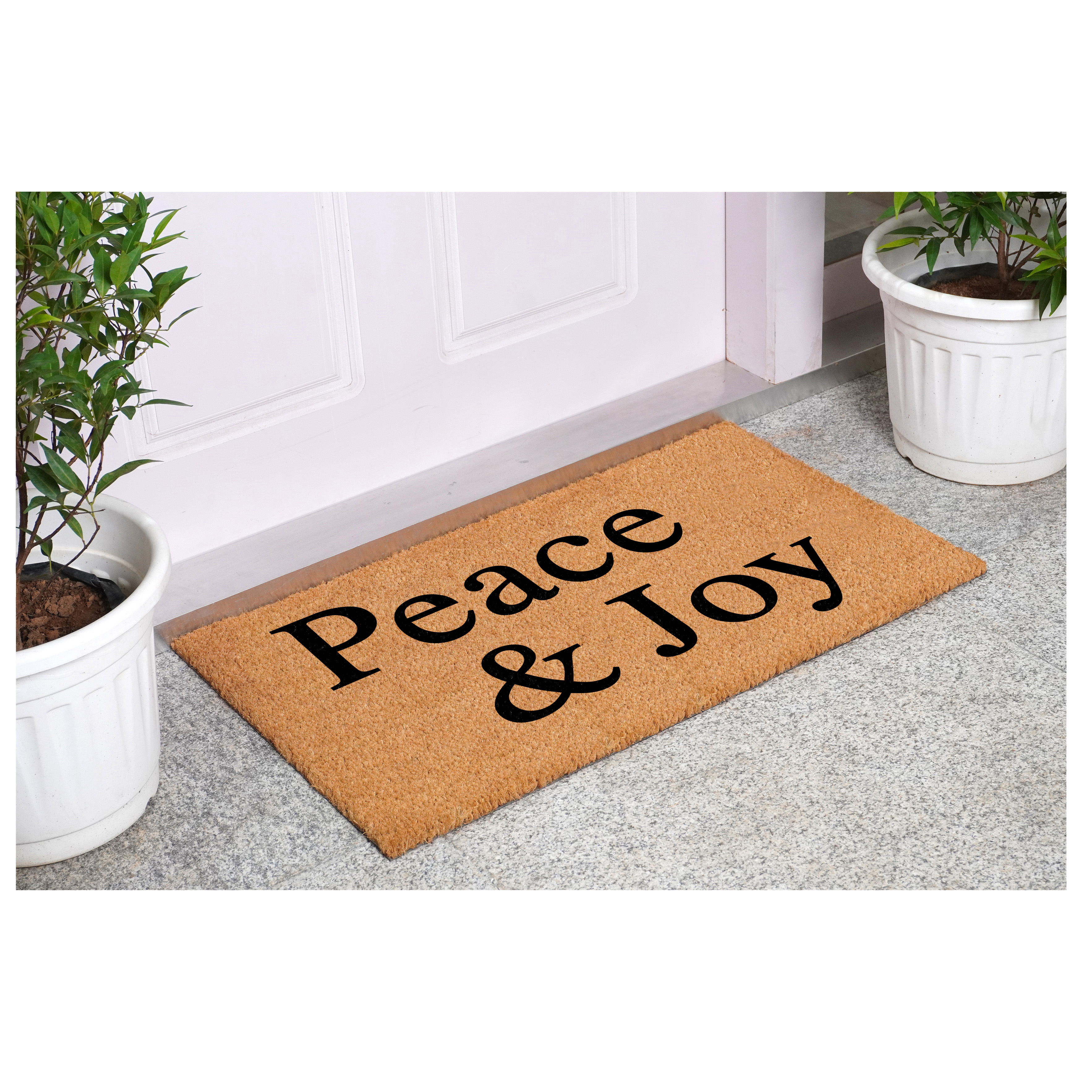 Peace & Joy Doormat, 17" x 29"