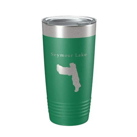

Seymour Lake Map Tumbler Travel Mug Insulated Laser Engraved Coffee Cup Vermont 20 oz Green