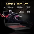 thumbnail image 3 of MSI Pulse GL66 15.6 Pouces FHD 144Hz Ordinateur Portable de Jeu, Intel i7-12700H, NVIDIA GeForce RTX 3070 8G, 16 Go RAM, 1 To PCIe SSD, Clavier Rétroéclairé RGB, Win 11 Pro, Noir, Station d'Accueil 128 Go, 3 of 9
