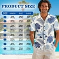 thumbnail image 6 of Xixirimido Vintage Hibiscus Palm Leaf Print Hawaii Couple Matching Outfit Men's Hawaiian Shirt and Women's Summer Sleeveless Dress Soft Midi Beach Dresses Matchable Couple Outfits, XL, 6 of 7