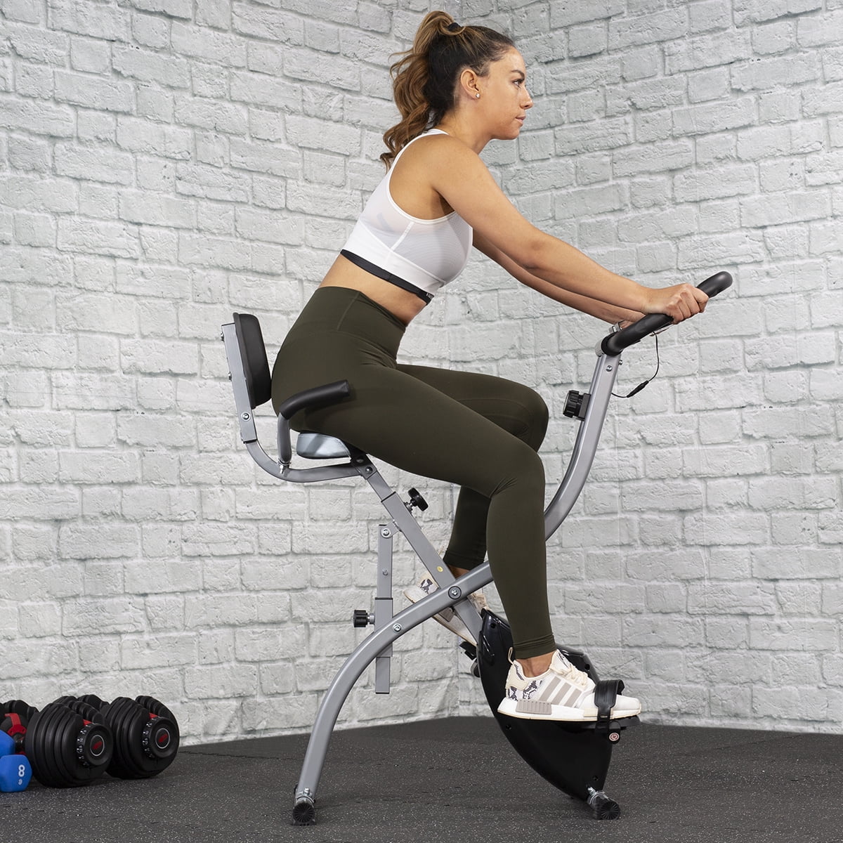 xtremepowerus stationary exercise bicycle bike cycling cardio health workout fitness