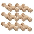 thumbnail image 4 of PAMINGONO 12pcs Beige Wooden Craft Finials for Home Decor, Solid Wood Roman Column Accessories, 6x1.8cm Set, 4 of 6