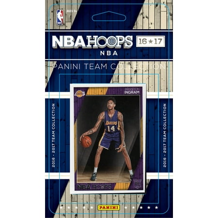 Factory Team Ball Los Angeles Lakers 2016 2017 Hoops Basketball Factory Sealed 11 Card NBA Licensed Team Set with D'Angelo Russell Brandon Ingram Rookie Plus ()