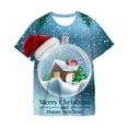 thumbnail image 2 of Disney-Camiseta con estampado 3D de Navidad para niños y niñas, ropa creativa con cuello redondo, Harajuku, tiempo libre, 2 of 5