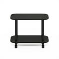thumbnail image 5 of Furinno Turn-N-Tube Modern Oval End Table, Side Table with Casters, Espresso/Black, 5 of 6