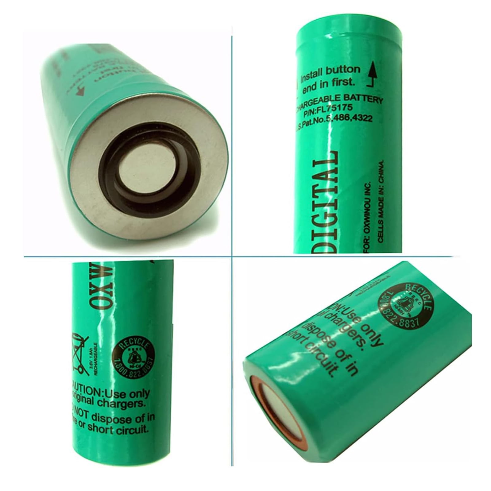 OXWINOU 75175 3.6V Ni-Cd Battery Stick 3-PACK