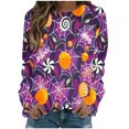 thumbnail image 2 of 2023 Chandail de Mode pour Femmes Rabais de 50 % Liquidation Mode Halloween Imprimé Manches Longues Col Rond Chandail pour Dames Hauts Blouse, 2 of 4