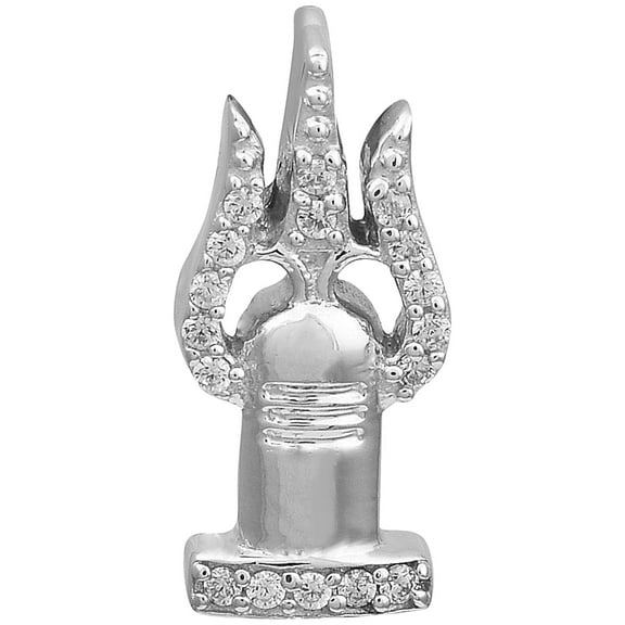 Mooneye 925 Sterling Silver Lord Shiva Lingam Traditional Religious Unisex Pendant Jewelry