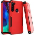 thumbnail image 3 of Xpression Cover for Apple iPhone 13 (6.1") Slim Hybrid Shockproof Silicone Rubber TPU + Hard PC Heavy Duty Three Layer Body Protection Phone Case - Red Black, 3 of 9