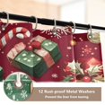 thumbnail image 3 of Ryvnso 4 Pcs Christmas Candy Snowflake Bathroom Shower Curtain Set with 12 Hooks Bath Mat Toilet Lid Cover, 3 of 8