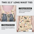 thumbnail image 6 of Pugs and Pioneer Flower Apron-Garden Aprons for Women with Pockets-Cotton Linen Waterproof Kitchen Cooking Gardening Aprons Adjustable for Kitchen,Cooking,BBQ and Salon 33x27 Inch, 6 of 7