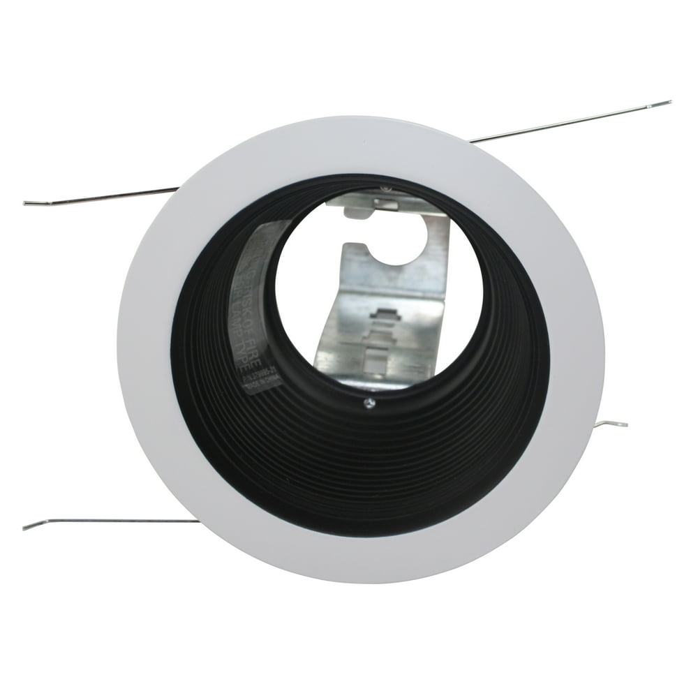 Capri Lighting 5" Recessed Ceiling Trim R240 White Trim Black Reflector