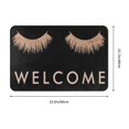 thumbnail image 3 of Stylish Black Rose Gold Eyelashes Cute Bathroom Rugs Non Slip Soft Absorbent Bath Mat Washable Floor Rug 16"X24", 3 of 8