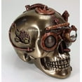 thumbnail image 2 of Veronese Design Steampunk Skull with Secret Drawer Trinket Box, 2 of 6