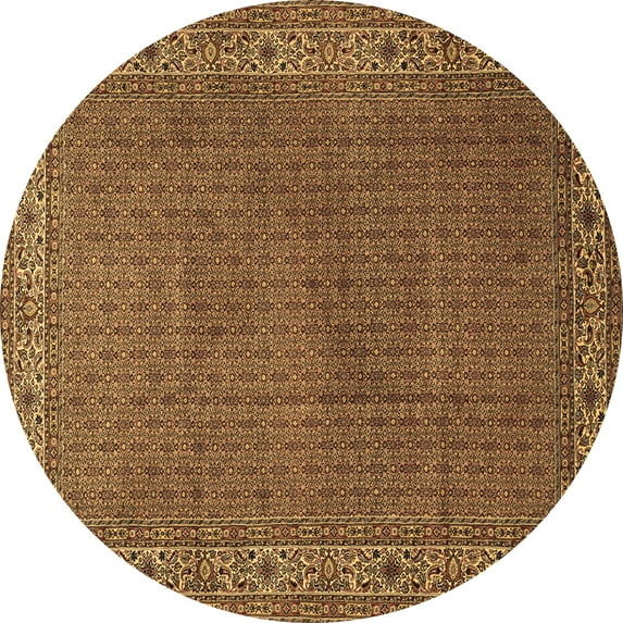 Ahgly Company Indoor Round Persian Brown Traditional Area Rugs, 8' Round