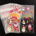 thumbnail image 7 of Yesbay 50Pcs Xmas Baking Bags Clear Printing Cartoon Cookie Packaging Christmas Print Bakery Bread Bags for Bakery, 7 of 7