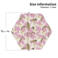 thumbnail image 2 of Pofeuu Lilies Flowers Print Coasters for Drinks, 4Pack PU Leather Coasters, Bar Drink Coasters for Tabletop Protection, Furniture from Damage-Hexagon, 2 of 6