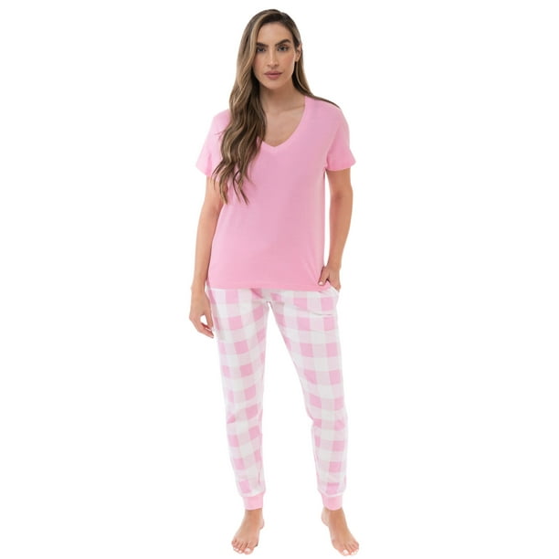 buffalo plaid jogger pajamas
