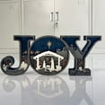 thumbnail image 6 of Nativity Scene Wooden Ornaments, 3D Nativity Joy LED Letter Lights Sign, 3D Lighted Nativitys Joy Sign Tabletop Decorations, for Christmas Table, Mantle, or Religious Holiday Display (1PC), 6 of 8