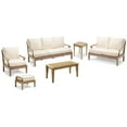 thumbnail image 4 of Sack 6 Pc Sofa Set: Sofa, Lounge Chair, Ottoman, Coffee Table, Side Table & Loveseat With Cushions in Sunbrela Fabric #57003 Canvas White, 4 of 4