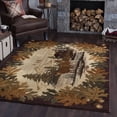 thumbnail image 6 of Tayse Nature Area Rug 6670 Lodge Brown Leaves Acorns 2' x 3' Rectangle, 6 of 10