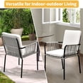 thumbnail image 7 of DWVO Outdoor Patio Dining Chairs Set of 4, Patio Rope Woven Stackable Chairs, Outdoor Dining Single Sofa Chair Wicker Bistro Chairs Armchair Seating - Gray & Beige, 7 of 7