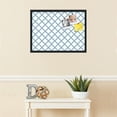 thumbnail image 3 of PinPix 27x20 Custom Cork Bulletin Board Diamond Modern Pattern Navy White Poster Board Has a Fabric Style Canvas Finish, Framed in Diamond Modern Pattern Navy White, by ArtToFrames (PinPix-1805), 3 of 5