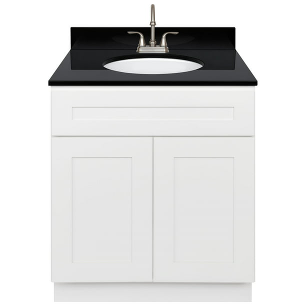 Absolute Black Granite Top Faucet Lb6b, White Bathroom Vanity With Black Granite Top