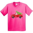 thumbnail image 3 of Inktastic Christmas Vintage Truck with Christmas Tree Youth T-Shirt, 3 of 5