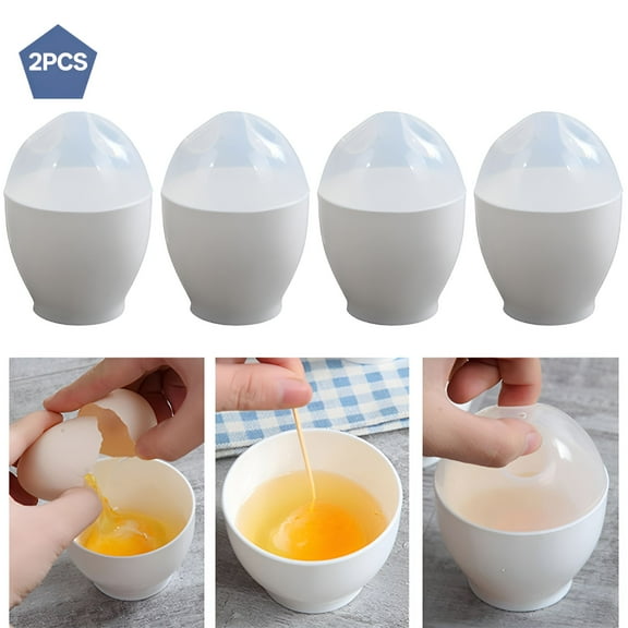 ACDANC 4Packs Egg Cooker,Hard Boiled Egg Maker Egg Poachers,Boiled Egg Cooker without Shell,BPA Free Non-Stick Egg Poacher,Fast Poaching Egg Cooker for Hard Boiled Eggs