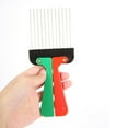 thumbnail image 6 of Vnanda 3Pcs/Set Afro Pick Comb Metal Hair Pick Afro Braid Pick Hairdressing Detangle Wig Braid Hair Styling Comb Styling Tool, 6 of 7