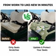 thumbnail image 4 of Golf Cart Seat Covers for 2 Seater,Snowman Microfiber Cart Seat Towel Blanket,Christmas Green Balls Snowflakes Farmhouse Plaid Absorbent NonSlip Bench Seats Protector for Golf Course 51"x31", 4 of 9